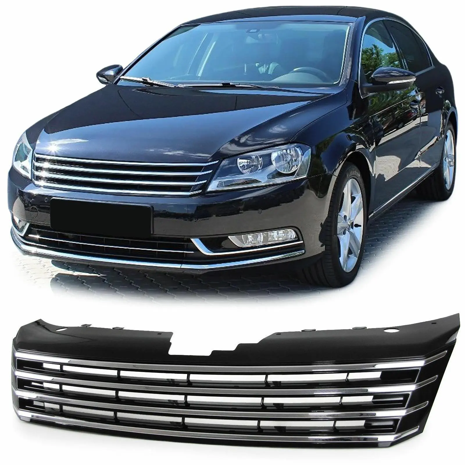 Grill VW Passat B7 2010 - 2014 | CHROME BLACK – bilde 5