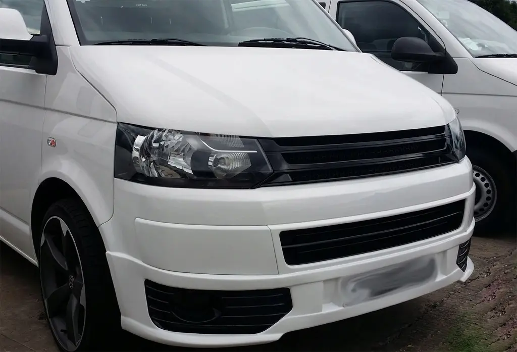 Grill VW T5.1 2009 - 2015  | Emblemfri Sport Matt Black – bilde 6