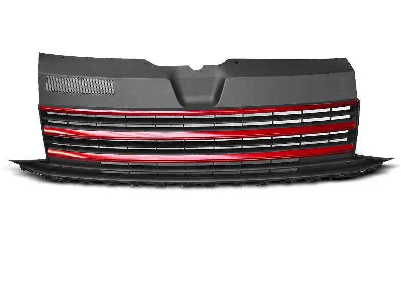 Grill VW T6 2015-2019 | BLACK RED – bilde 6