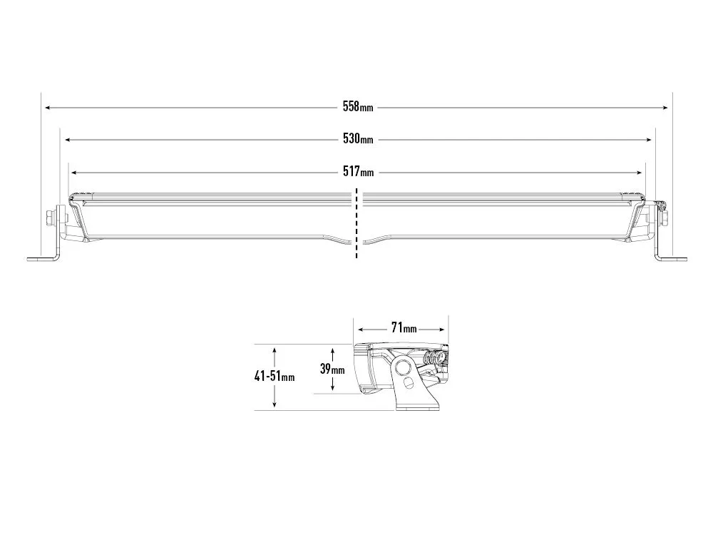 Grillkit Lazer │ Ford Transit Custom 2024 -> - 11500 lumen - 120 W - komplett sett - 1 stk Glide Standard – bilde 3