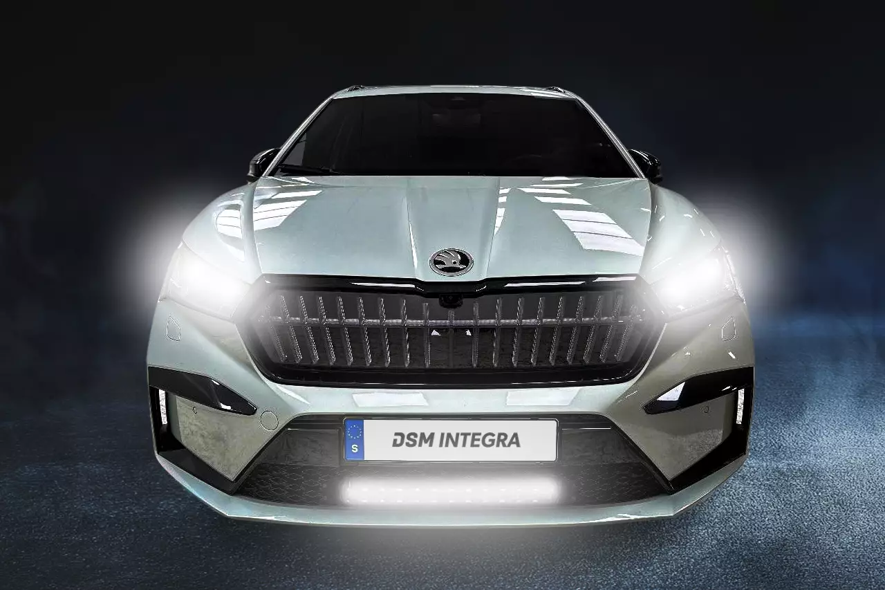 Grillkit Skoda Enyaq iV 2020 - 2023 │  DSM Optibeam Super Captain Dual - 600 - 20.7" - 52.5cm - Komplett ekstralyspakke – bilde 2