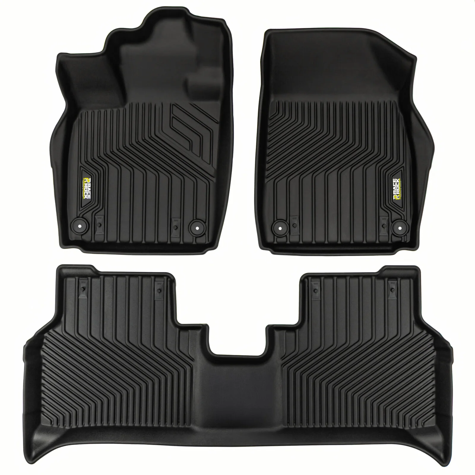 Gulvmatter Audi Q4 e-tron / Audi Q4 Sportback e-tron / Cupra Born / Škoda Enyaq iV / Elroq / VW ID.4 / ID.5 │ Race Rock 2-i-1 Allværsmatter - Vanntett TPE + Komfortabel Velour – bilde 3