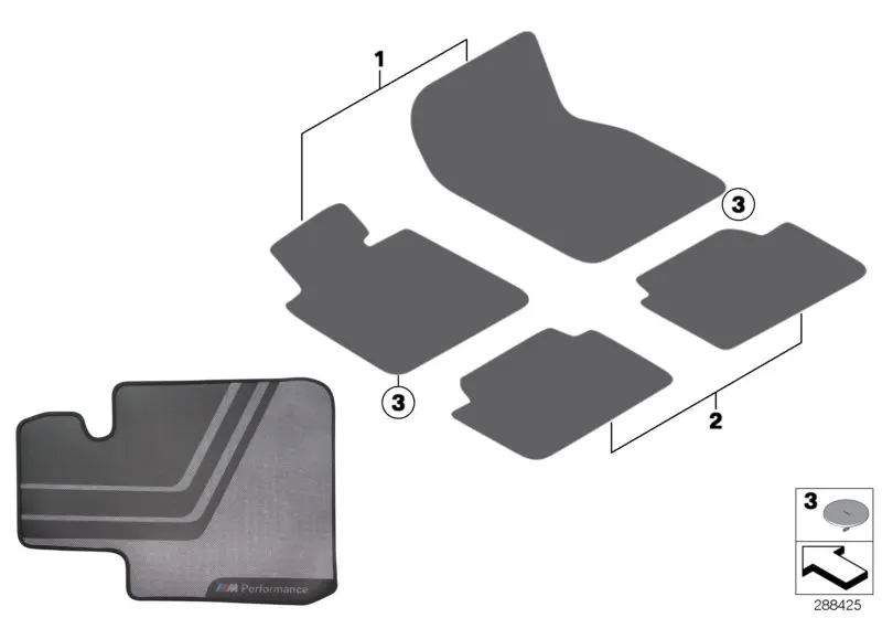 Gulvmatter BMW X3 (F25) 2010 - 2017 – bilde 10