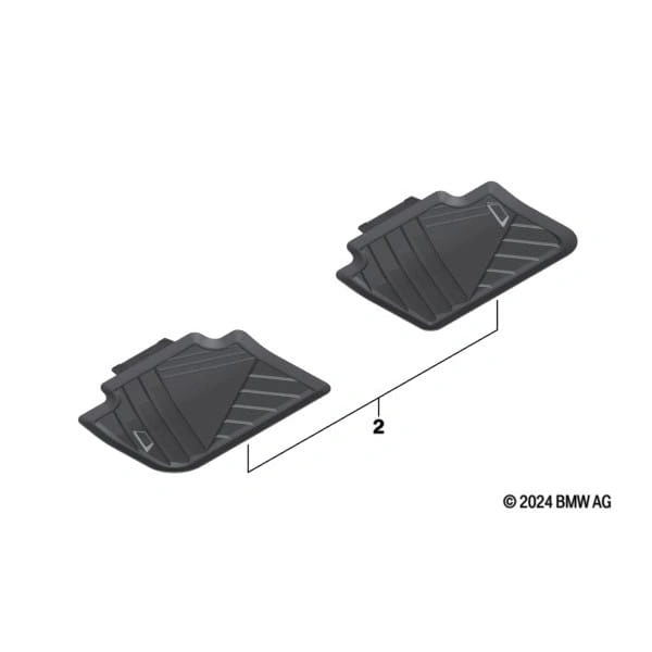 Gulvmatter BMW X3 (G45) 2024 -> │ Gummimatter bak - Allværsmatter Genuine® Floor Liners – bilde 2
