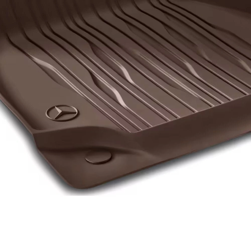 Gulvmatter foran Mercedes-Benz EQE (V295) 2022-> │ Genuine® Allværsmatter Balao Brown Editon