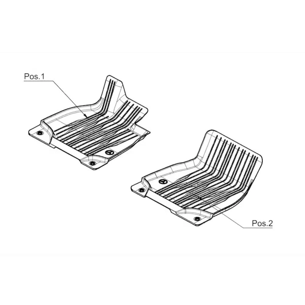 Gulvmatter foran Mercedes-Benz EQE (V295) 2022-> │ Genuine® Allværsmatter Balao Brown Editon – bilde 2