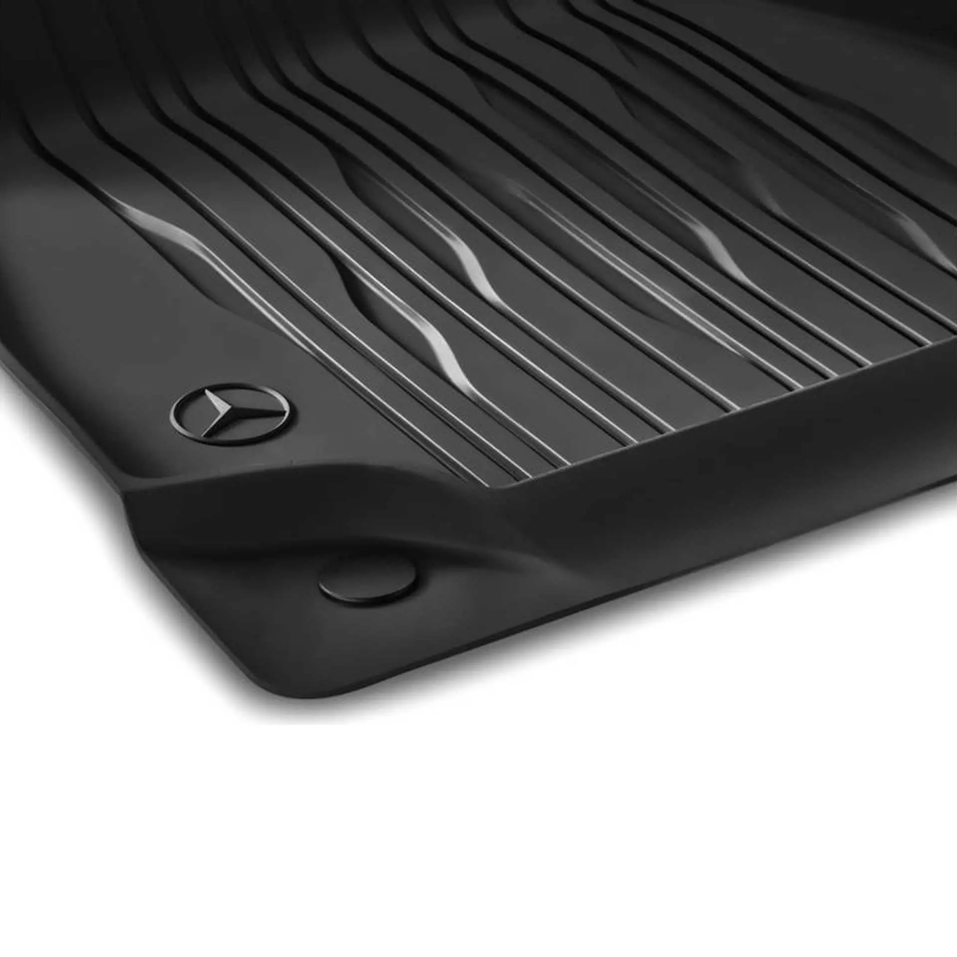 Gulvmatter foran Mercedes-Benz EQE (V295) 2022-> │ Genuine® Allværsmatter Black Editon Image 1
