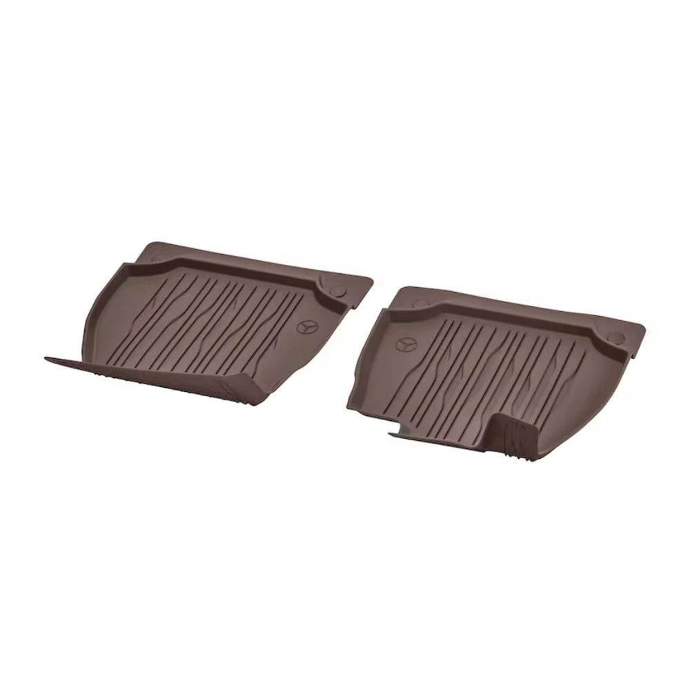 Gulvmatter foran Mercedes-Benz EQS (V297) 2021 - >  │ Genuine® Allværsmatter Balao Brown Editon