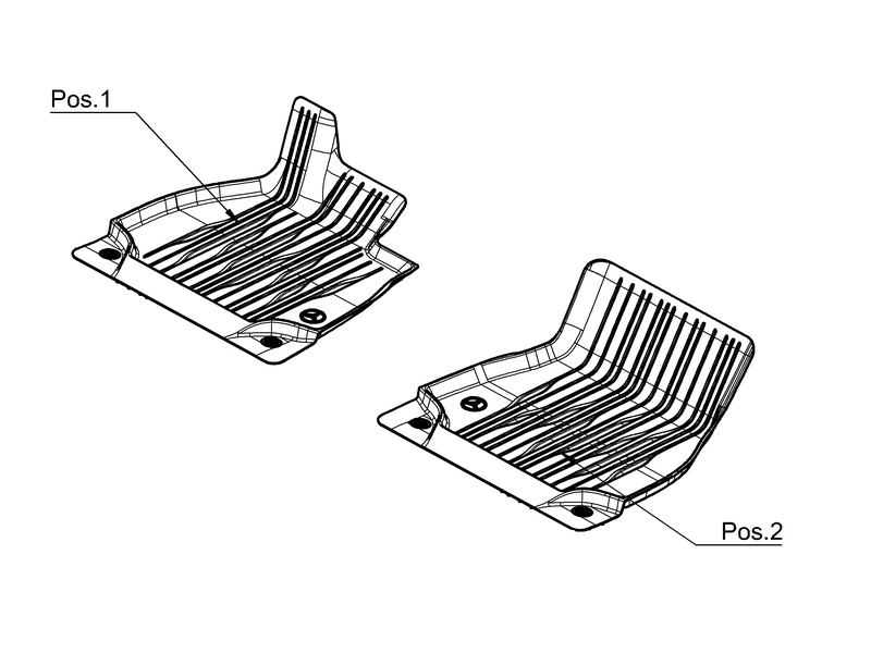 Gulvmatter foran Mercedes-Benz EQS (V297) 2021 - >  │ Genuine® Allværsmatter Balao Brown Editon Image 3