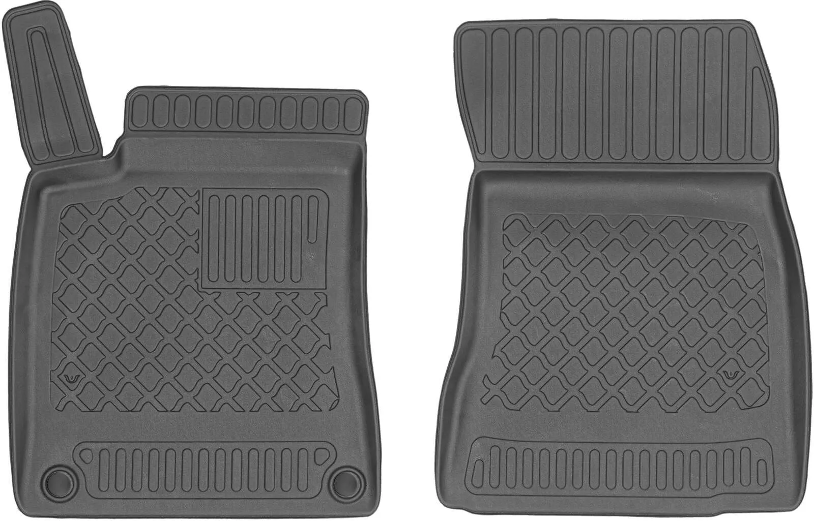 Gulvmatter foran Mercedes-Benz GLB (X247) 2019 - 2026 / Mercedes-Benz A (W177/V177) 2018 -> / Mercedes-Benz B (W247) 2019 -> / Mercedes-Benz CLA (C118/X118) 2019 -> / Mercedes-Benz GLA (H247) 2019 -> – bilde 3