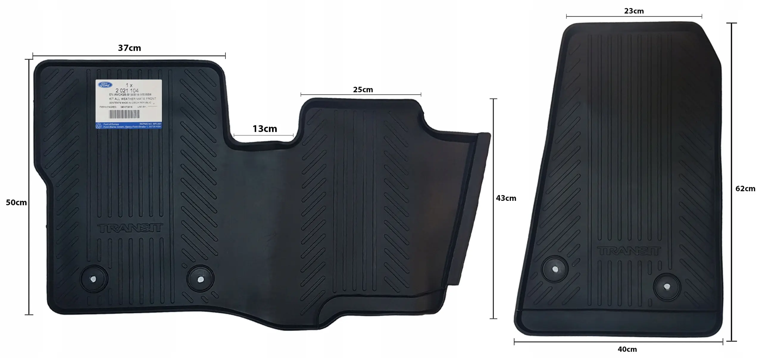 Gulvmatter Ford Transit Custom I 2012 - 2023 – bilde 2