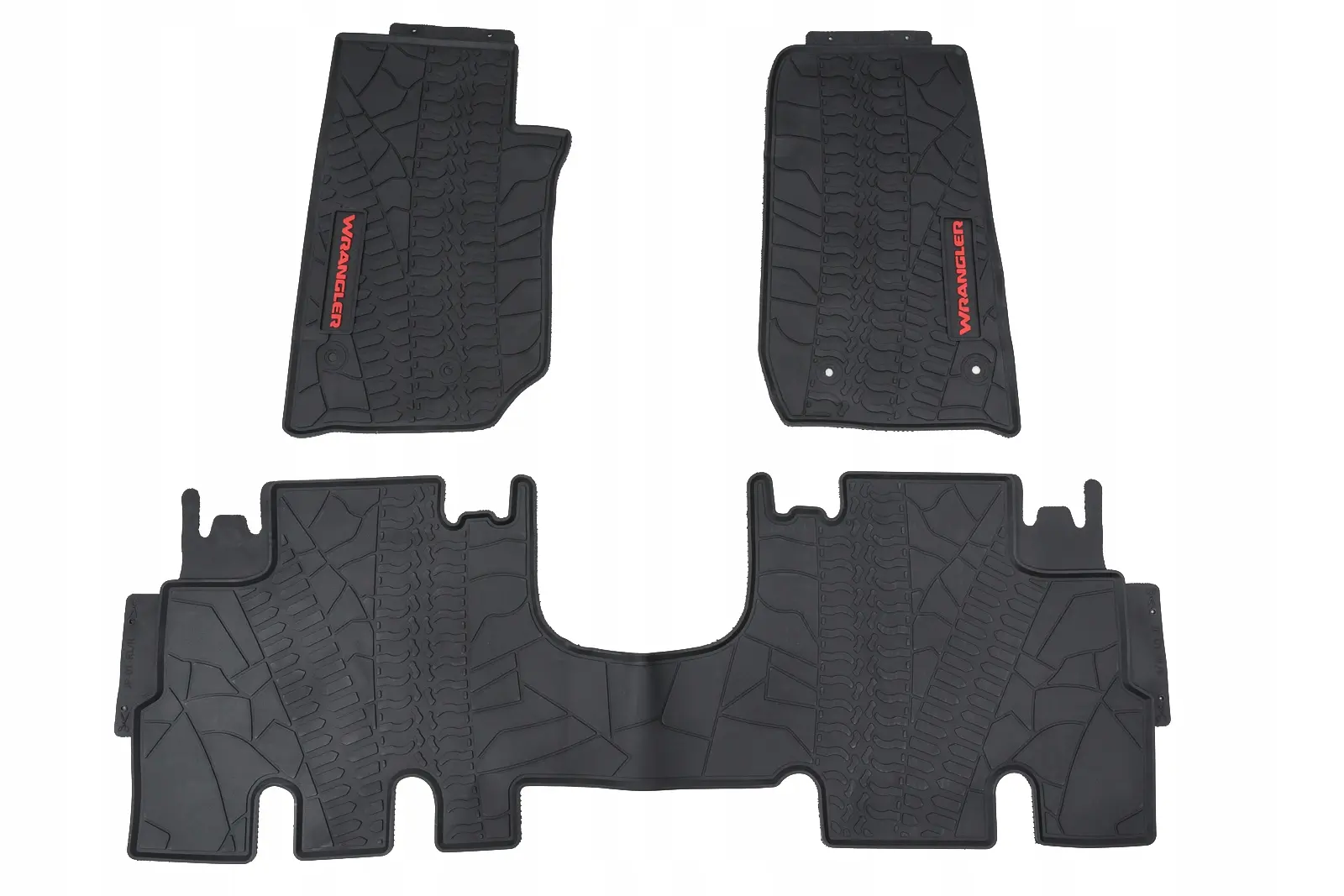 Gulvmatter Jeep Wrangler JK 2006 - 2018 │ MUD TRACK RED