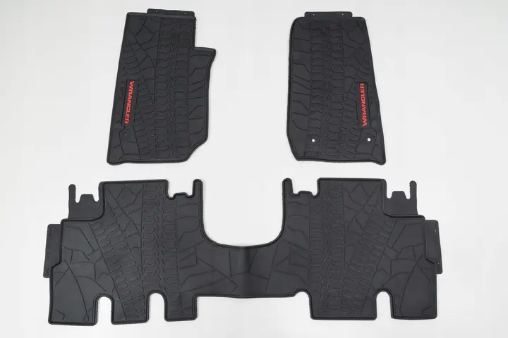 Gulvmatter Jeep Wrangler JK 2006 - 2018 │ MUD TRACK RED – bilde 2