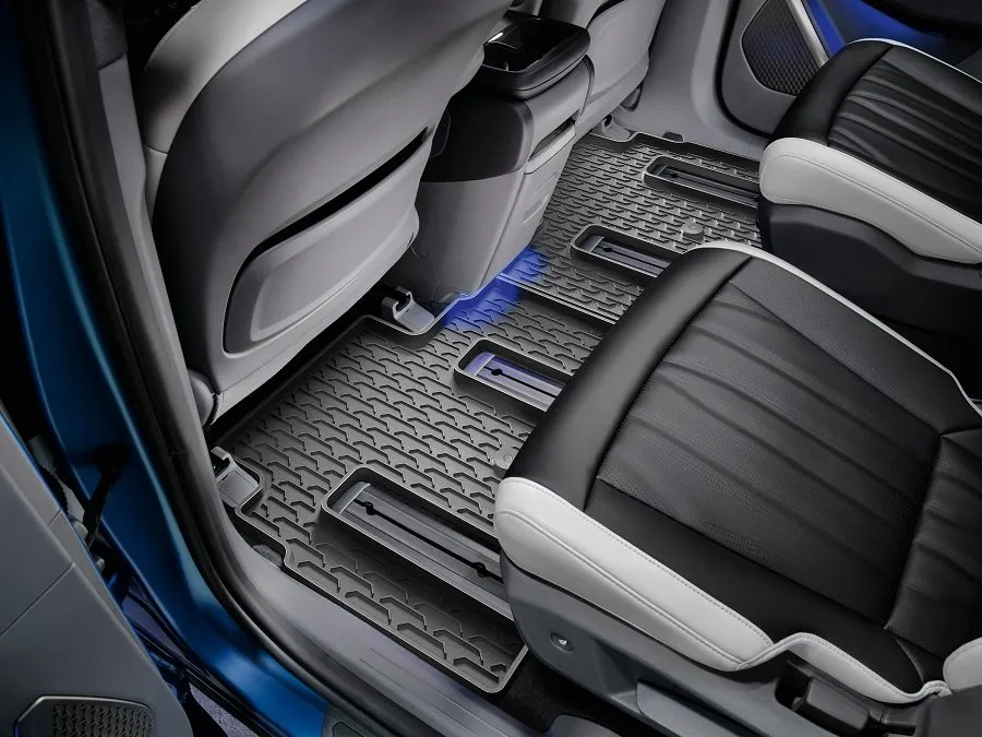 Gulvmatter Kia EV9 2023 -> │ bak Allværsmatter for 7 seter - Genuine® All weather mats - sett 3 stk.