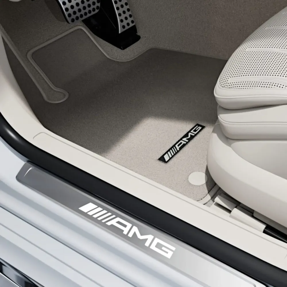 Gulvmatter Mercedes-AMG velur – S-Klasse (W223 / V223 Long) 2020 -> Beige
