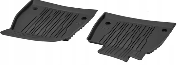 Gulvmatter Mercedes-Benz EQE SUV 2023 -> │ foran Allværsmatter Genuine® Dynamic Lines Black - sett 2 stk.
