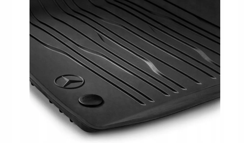 Gulvmatter Mercedes-Benz EQE SUV 2023 -> │ foran Allværsmatter Genuine® Dynamic Lines Black - sett 2 stk. – bilde 2