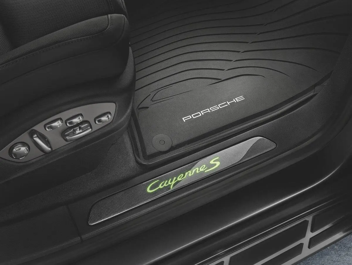 Gulvmatter Porsche Cayenne I (9PA) 2002 - 2010 │ Genuine Black Edition – bilde 8