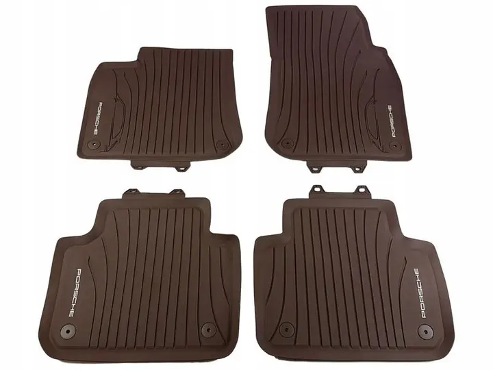 Gulvmatter Porsche Cayenne III (9YA) 2017 -> │ Genuine® Allværsmatter Truffle Brown Edition