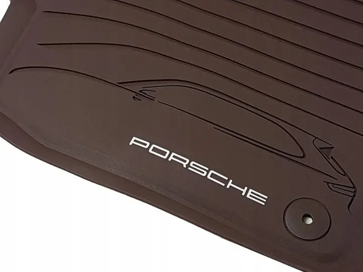 Gulvmatter Porsche Cayenne III (9YA) 2017 -> │ Genuine® Allværsmatter Truffle Brown Edition – bilde 6