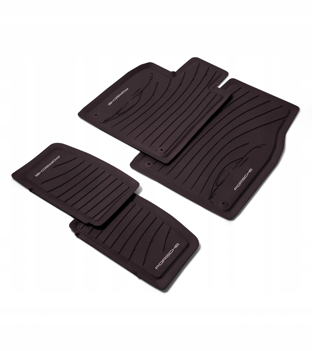 Gulvmatter Porsche Taycan 2020 -> │ Blackberry All Weather Floor Mat Set
