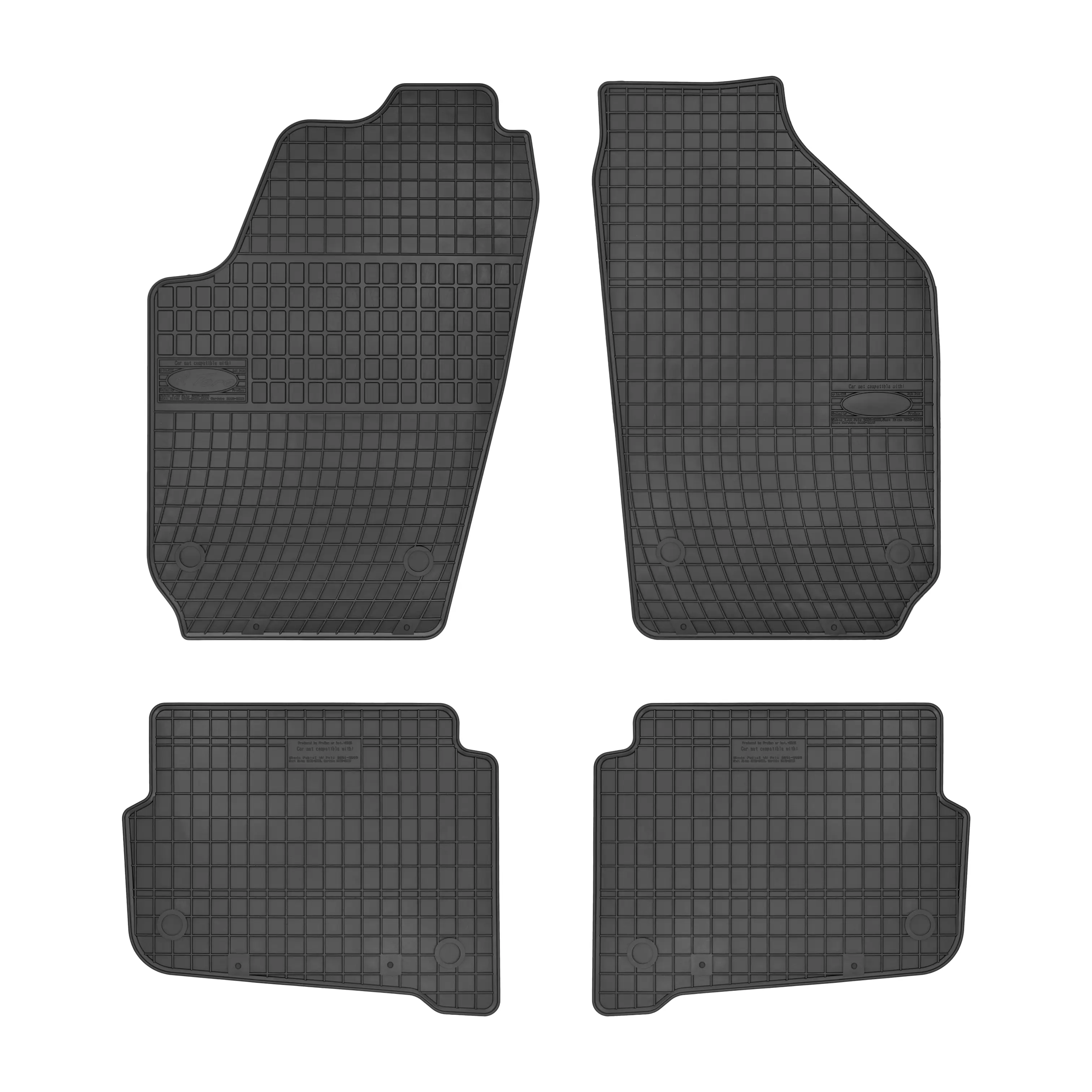 Gulvmatter Seat Cordoba II 2002-2008 / Ibiza III	2002 - 2008 / Skoda Fabia I 1999 - 2008 / VW Fox	2004 - / Polo IV	2001 - 2009