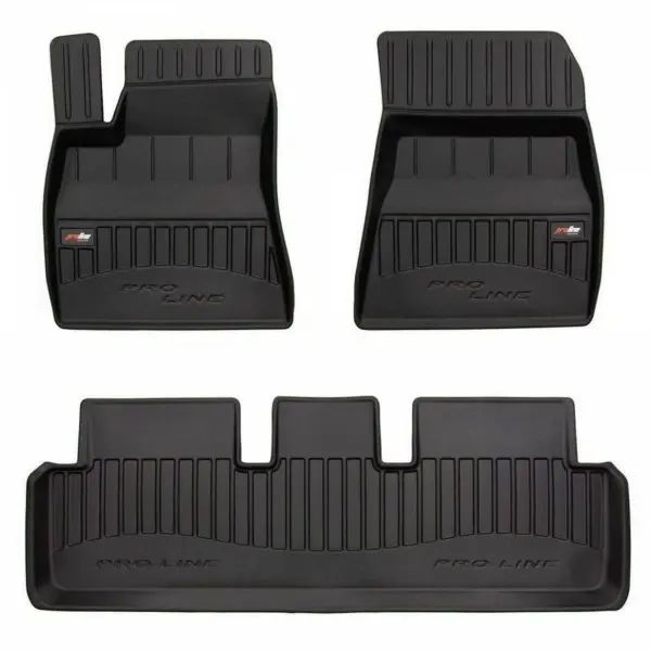 Gulvmatter Tesla Model 3 2017 - 2023 │ Allværsmatter 3D Pro-Line Premium Floor Liners