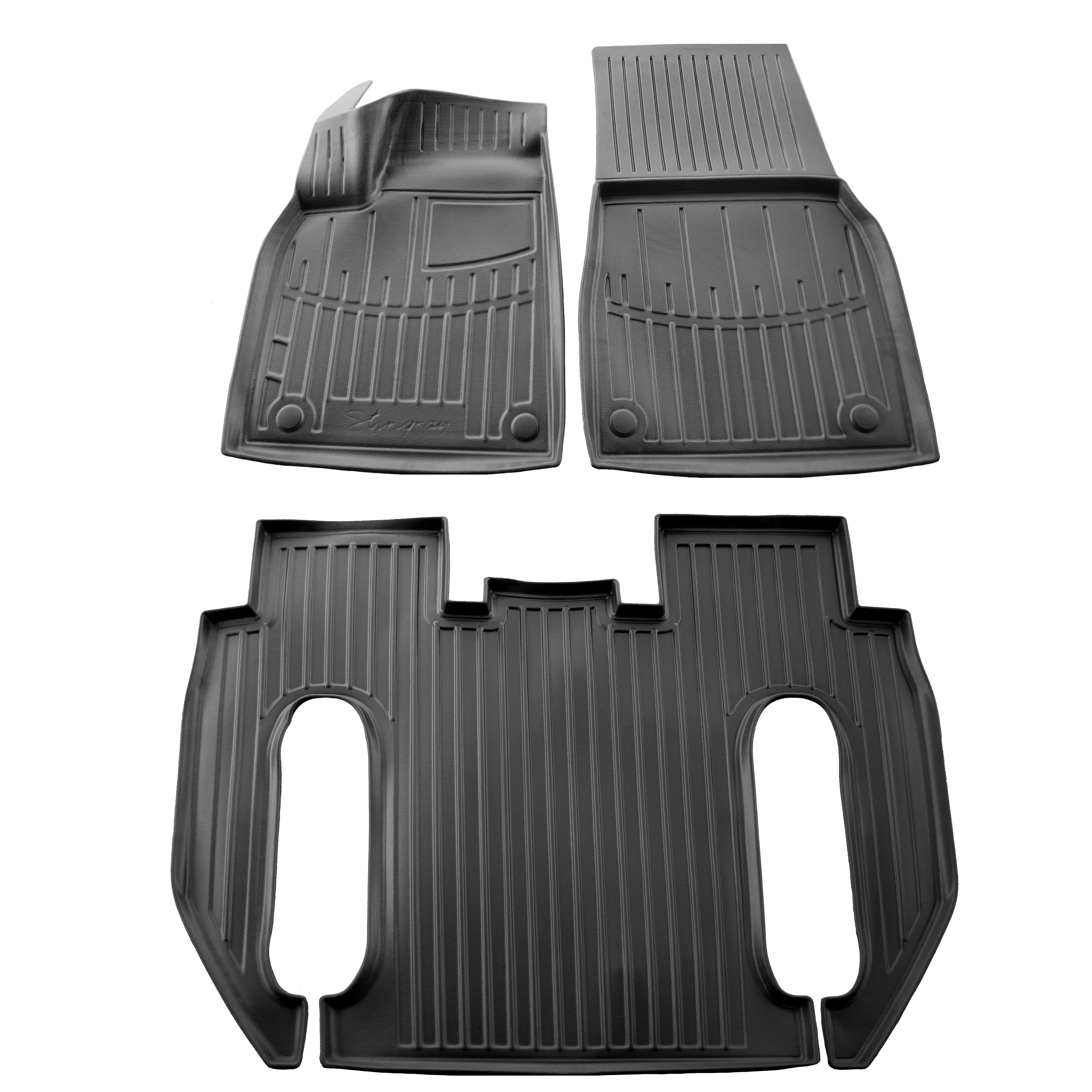 Gulvmatter Tesla Model X 2022 -> │ 6 seter - Allværsmatter 3D Floor Liners