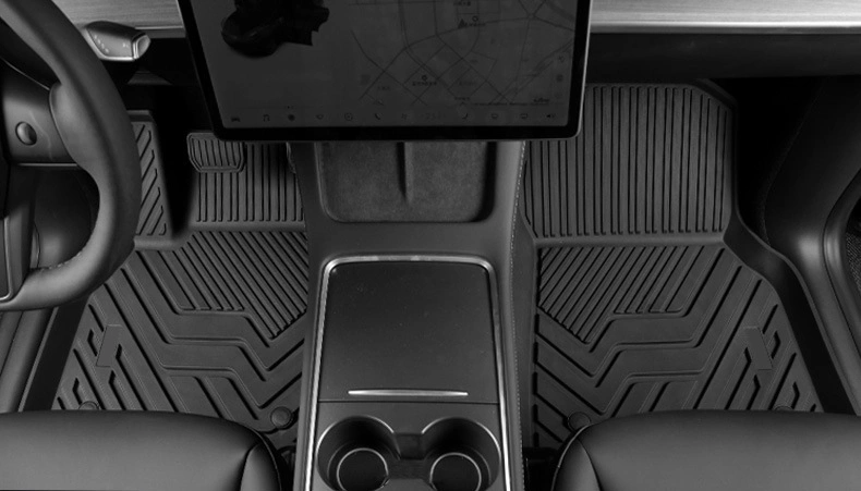 Gulvmatter Tesla Model Y Juniper 2024 -> │ Allværsmatter - sett 3 stk. Image 5