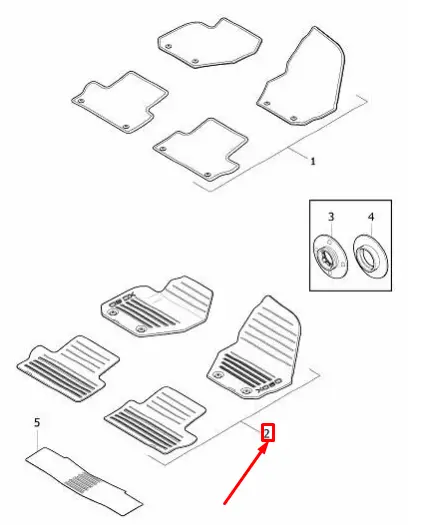 Gulvmatter Volvo V70 III / XC70 II 2007 - 2016 Image 10