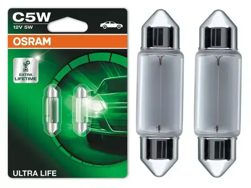 Halogenpære C5W Osram Ultra Life Extra Lifetime - sett 2 stk. – bilde 2