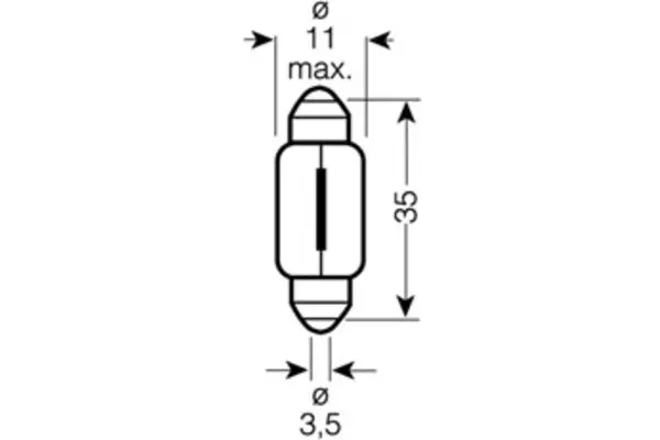 Halogenpære C5W Osram Ultra Life Extra Lifetime - sett 2 stk. – bilde 5