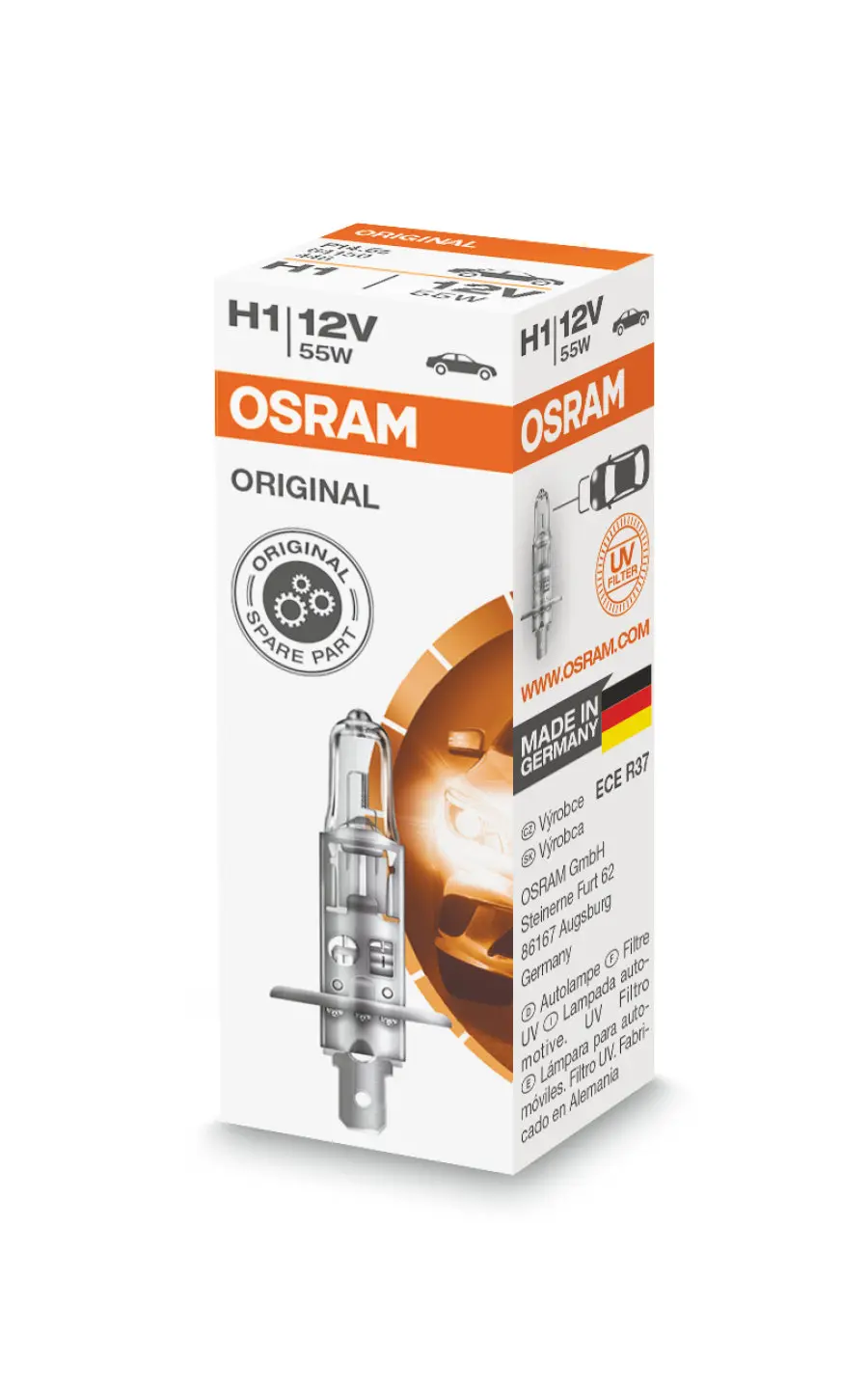 Halogenpære H1 Osram Original Line - 1 stk.
