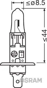 Halogenpære H1 Osram Original Line - 1 stk. – bilde 6