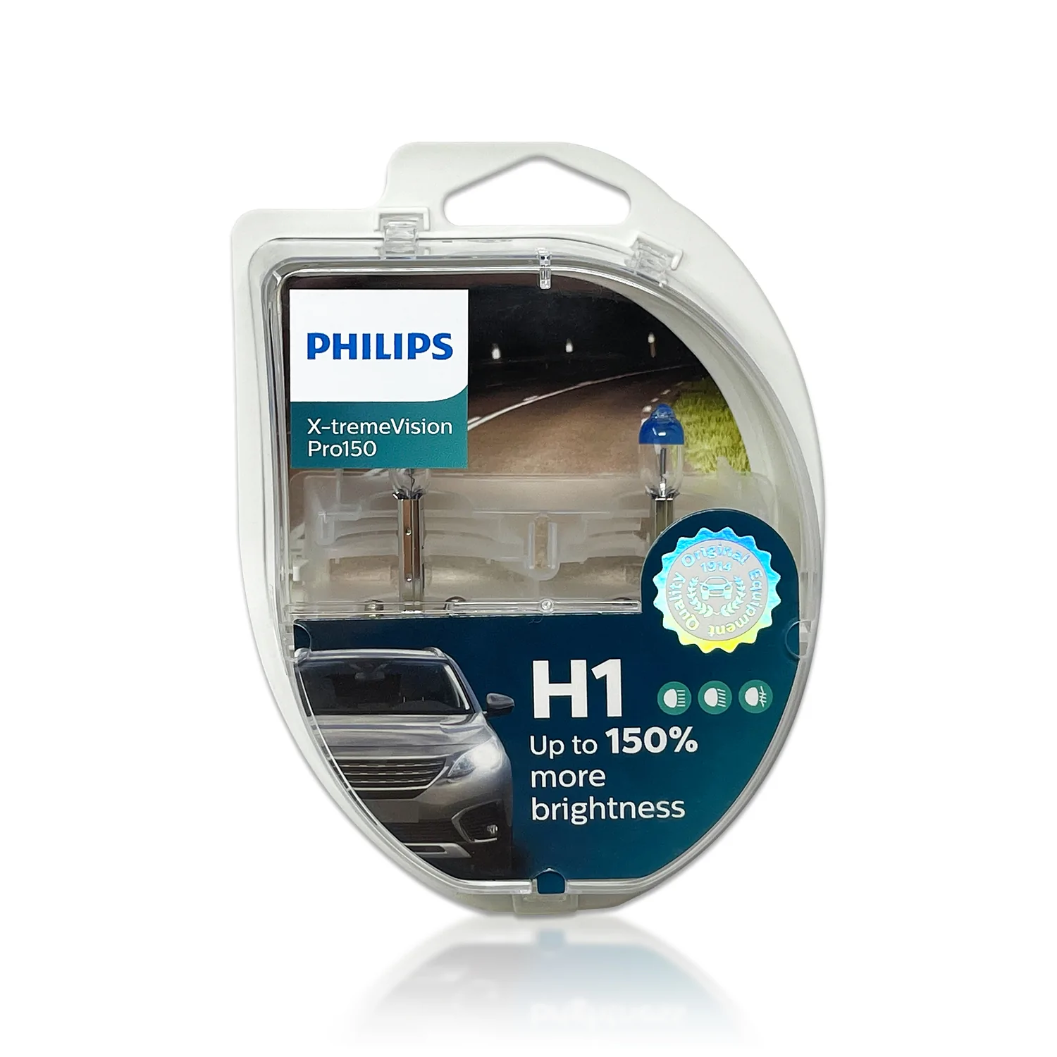 Halogenpære H1 Philips X-tremeVision Pro150 - sett 2 stk. – bilde 6