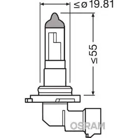 Halogenpære H10 Osram Original Line - 1 stk. – bilde 5