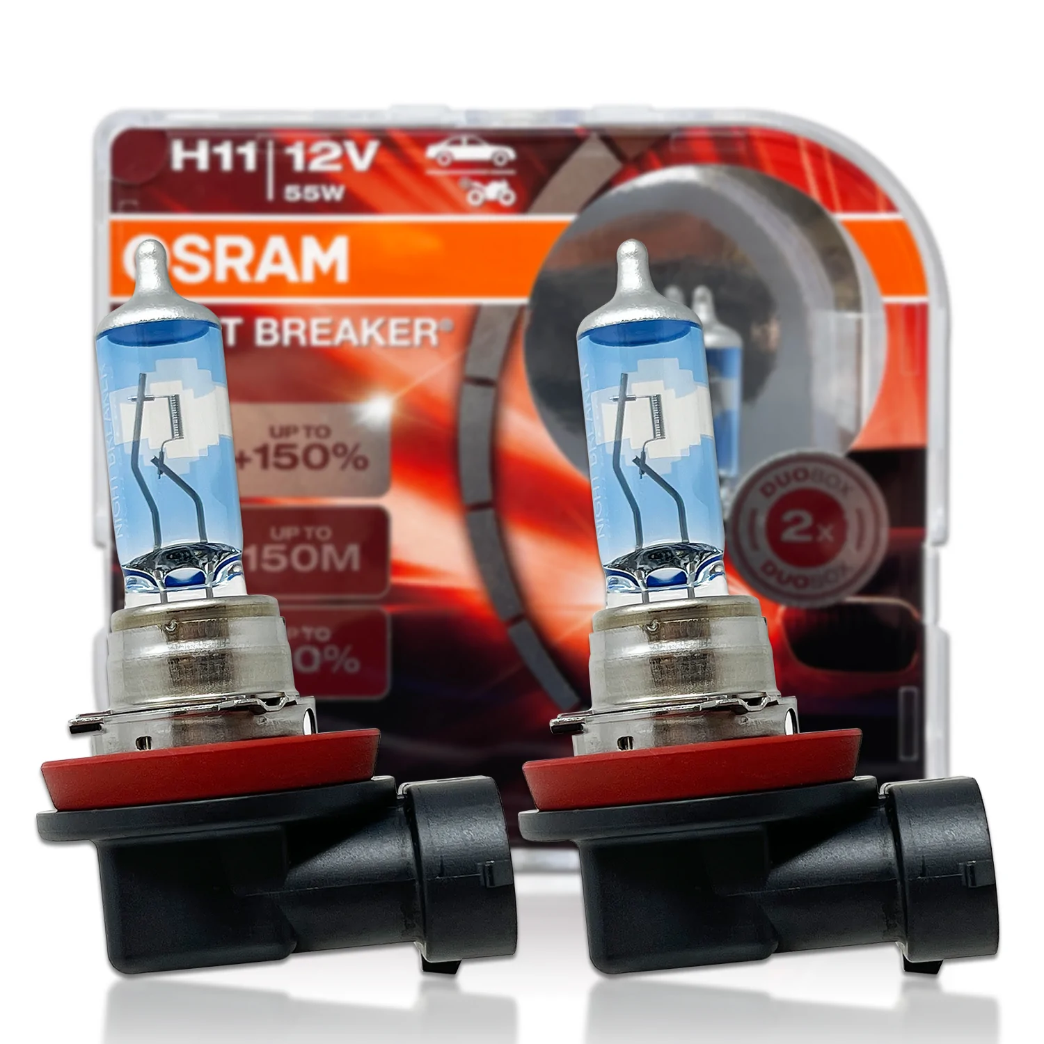 Halogenpære H11 Osram Night Breaker Laser +150% - sett 2 stk. – bilde 9