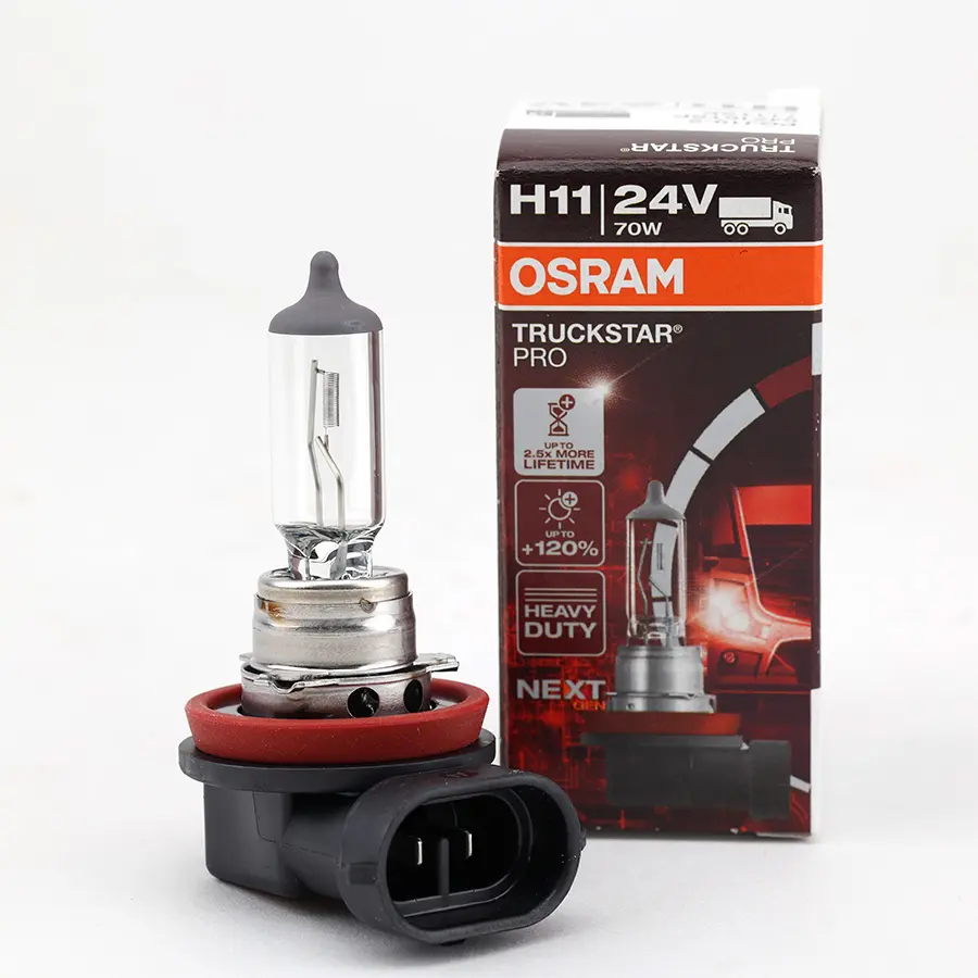 Halogenpære H11 Osram Truckstar Pro  24V +120% - 1 stk. Image 5