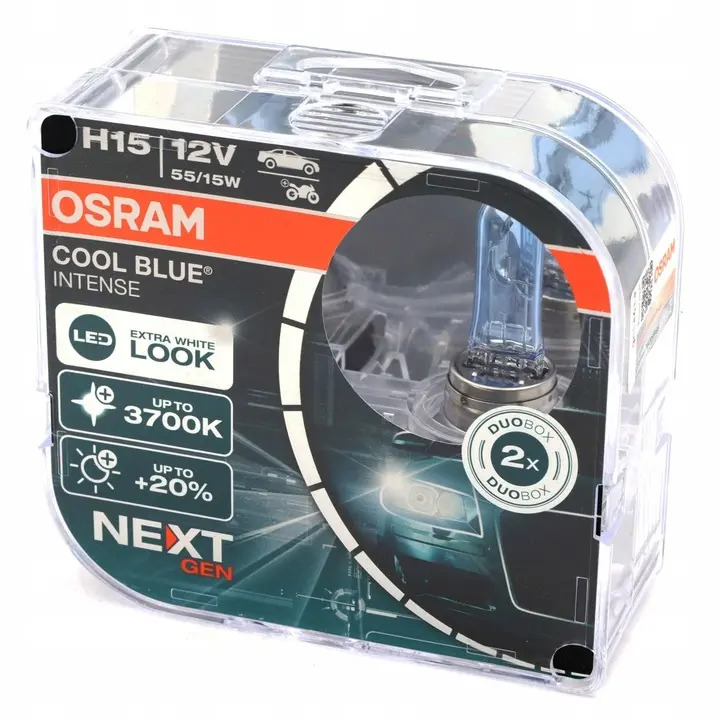 Halogenpære H15 Osram Cool Blue Intense LED Look - sett 2 stk. Image 2