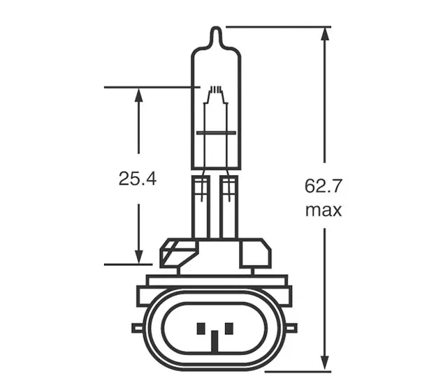 Halogenpære  H27W/2 Osram Original Line - 1 stk. – bilde 5