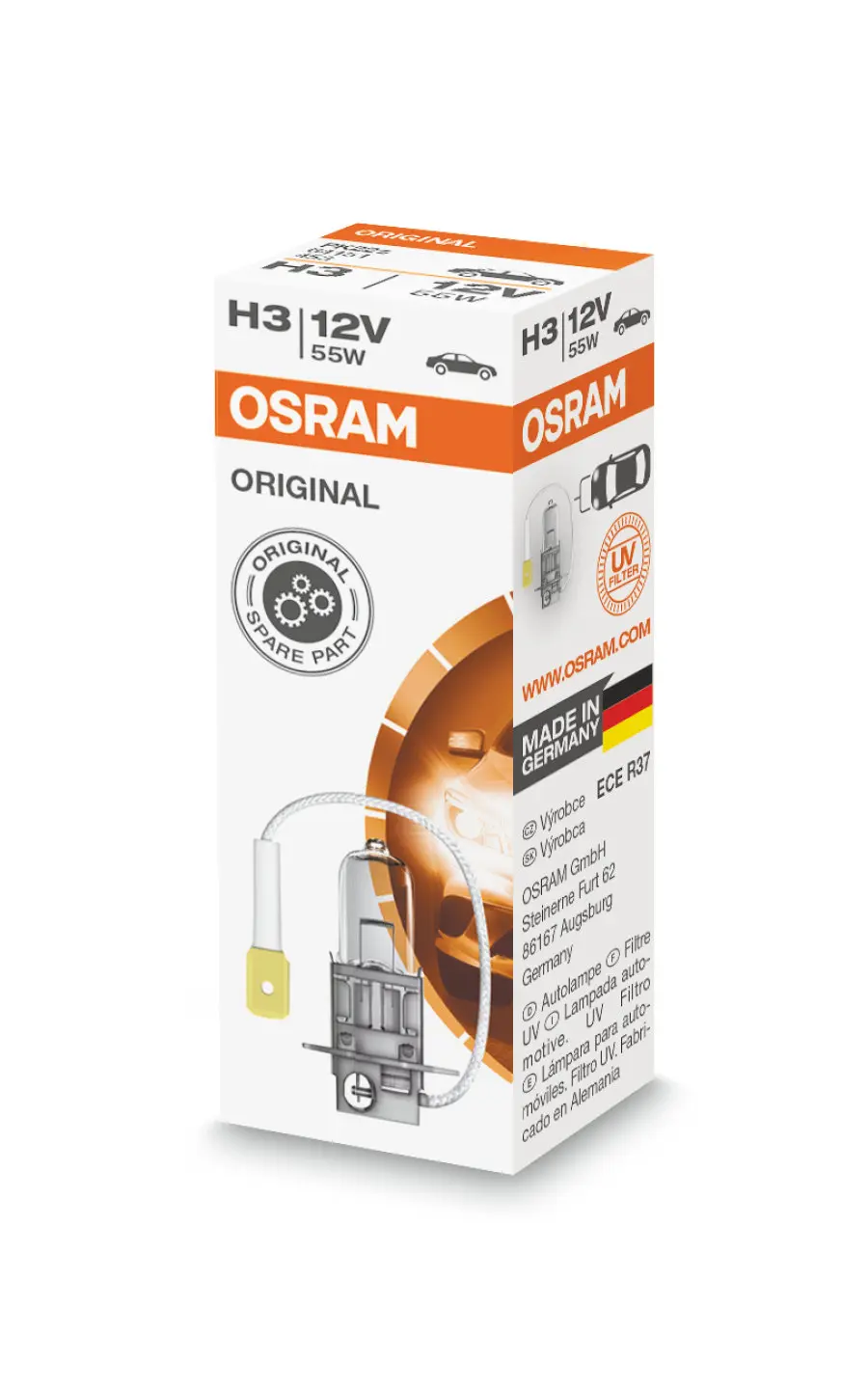 Halogenpære H3 Osram Original Line - 1 stk.