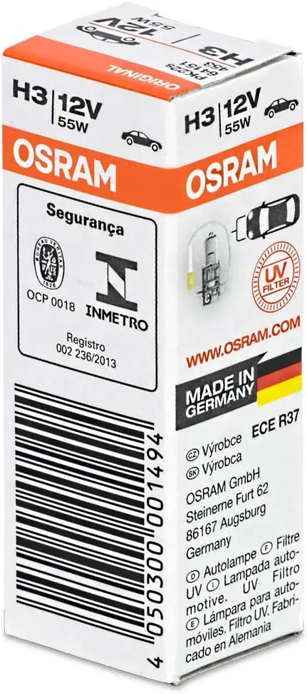 Halogenpære H3 Osram Original Line - 1 stk. – bilde 4