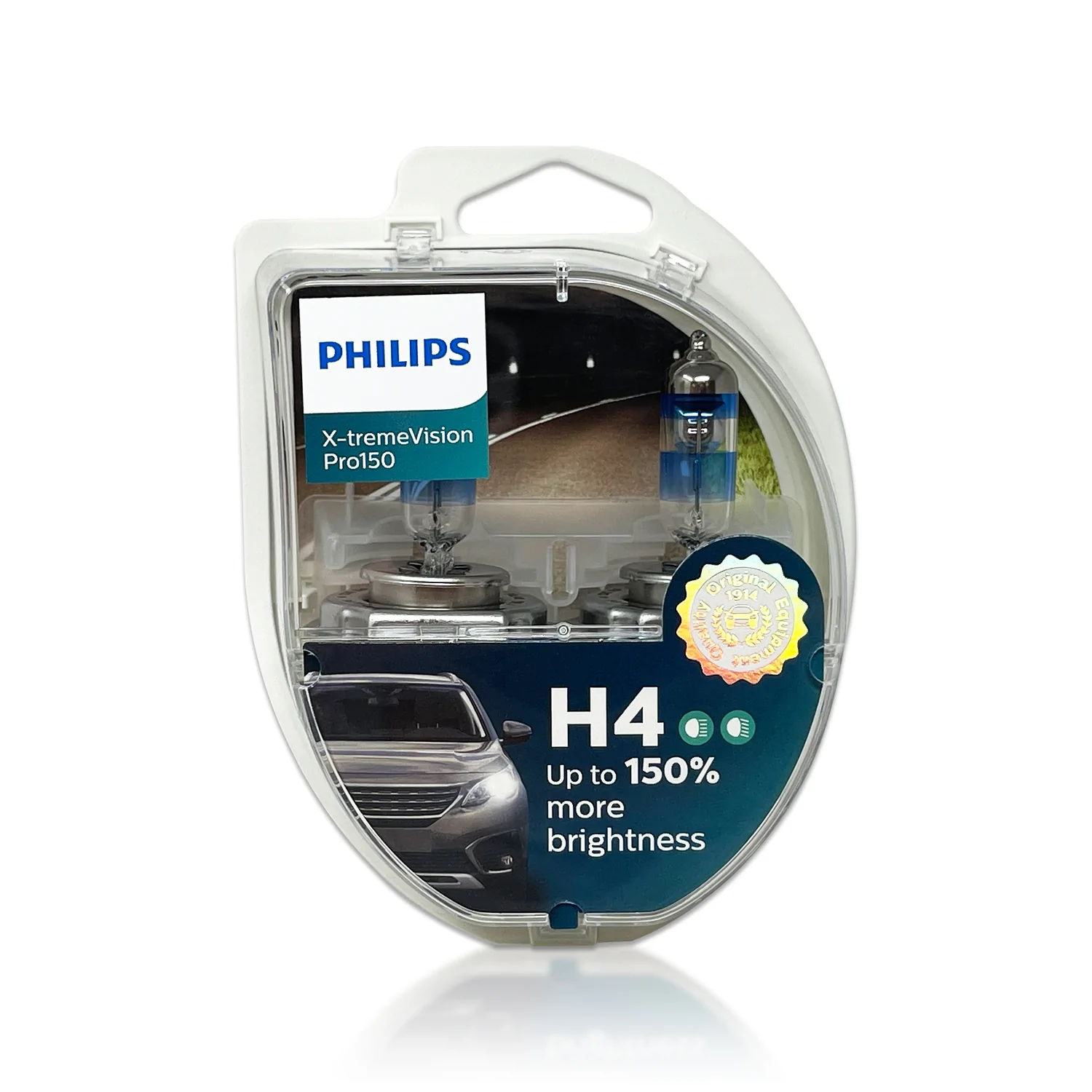 Halogenpære H4 Philips X-tremeVision Pro150 - sett 2 stk. – bilde 7