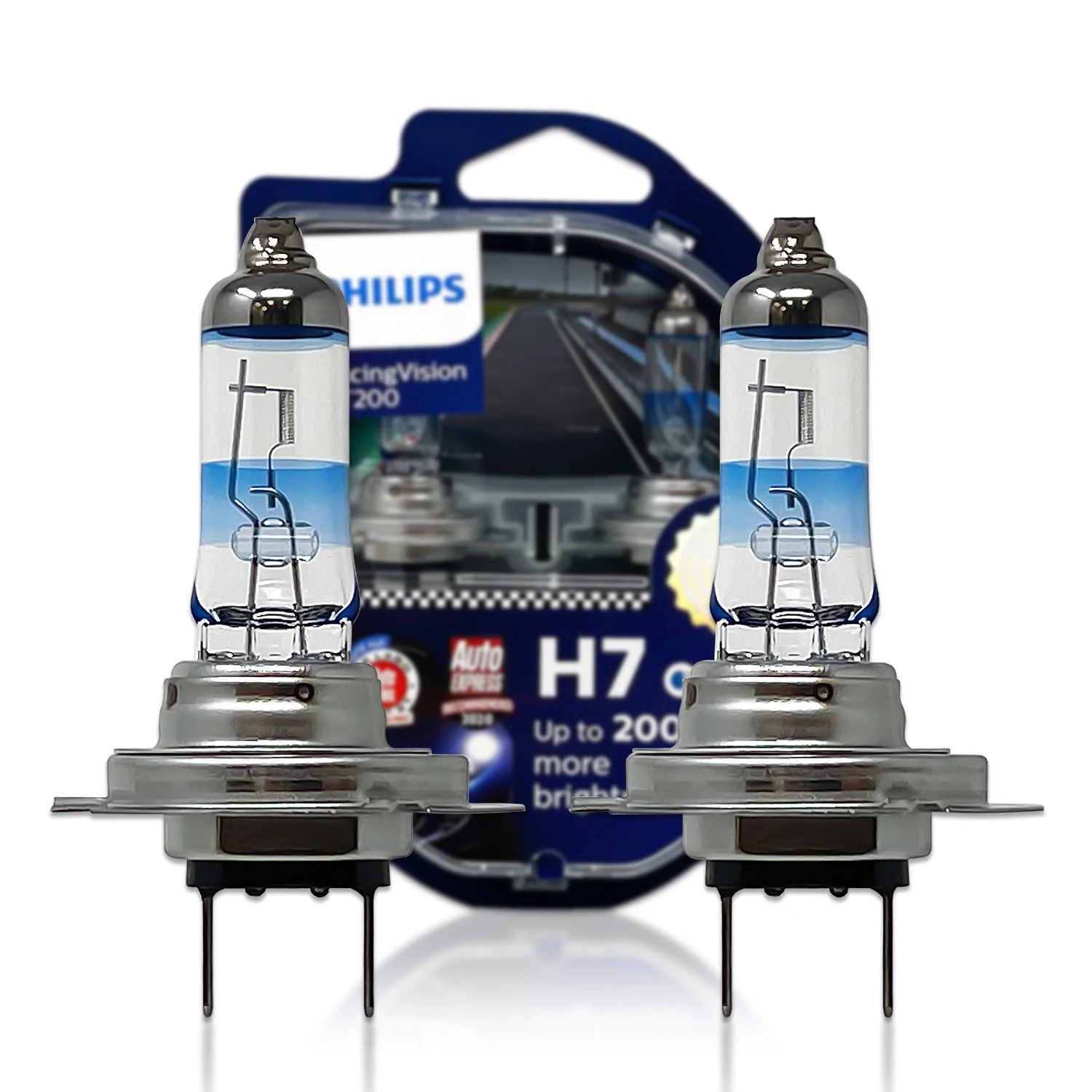 Halogenpære H7 Philips RacingVision GT200 +200% - sett 2 stk. – bilde 6