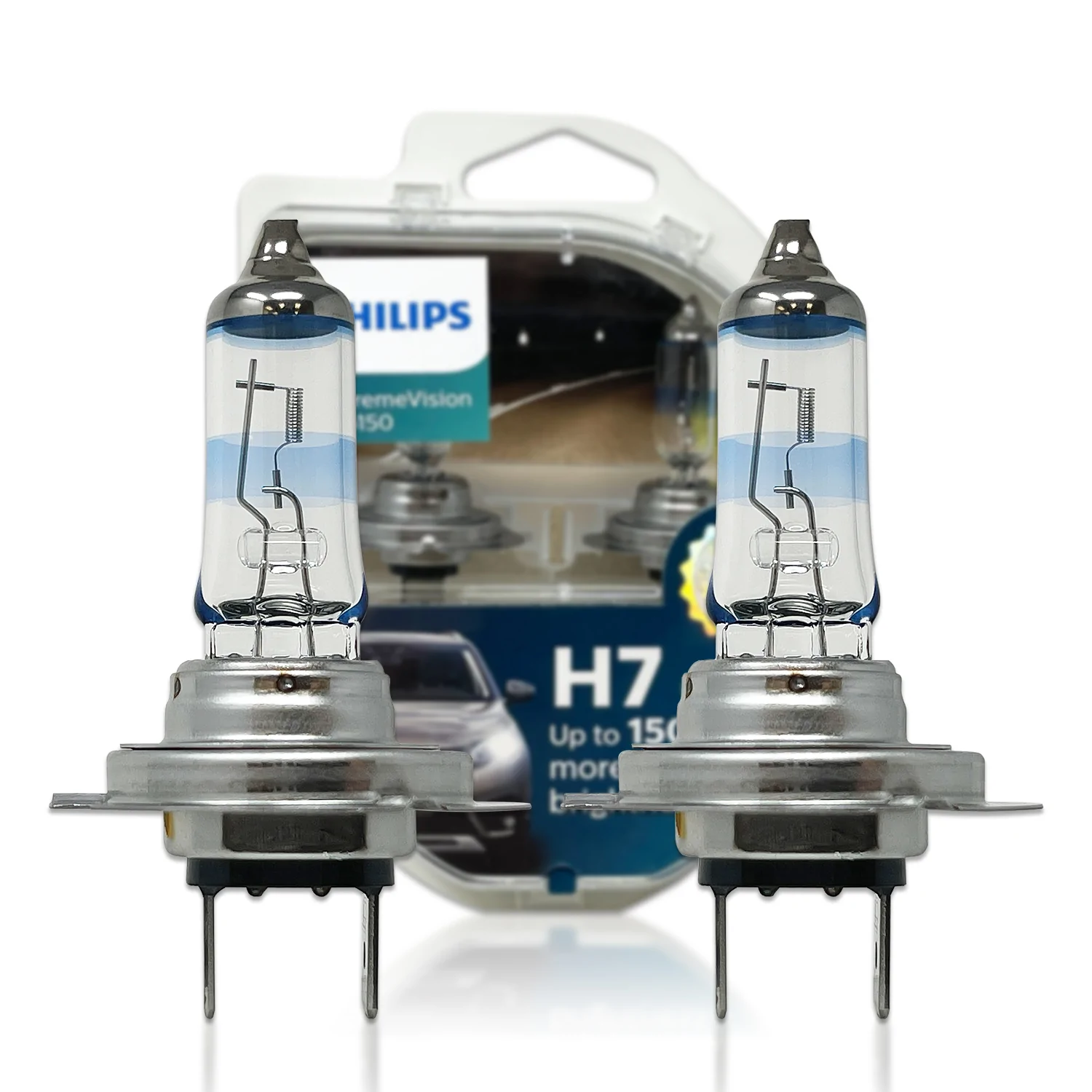 Halogenpære H7 Philips X-tremeVision Pro150 - sett 2 stk. Image 2
