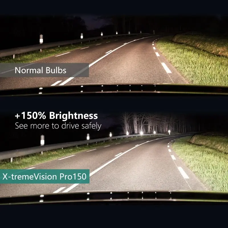 Halogenpære H7 Philips X-tremeVision Pro150 - sett 2 stk. Image 9