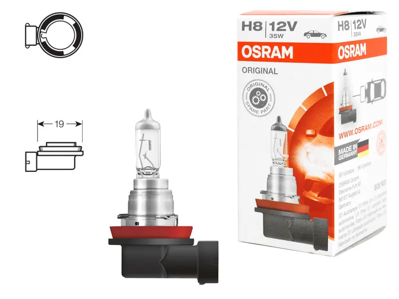 Halogenpære H8 Osram Original Line - 1 stk. Image 8