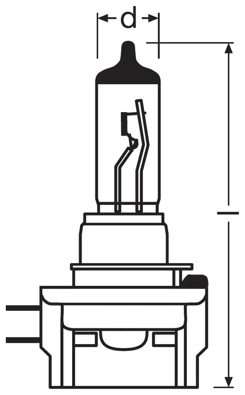 Halogenpære H8B Osram Original Line - 1 stk. – bilde 5