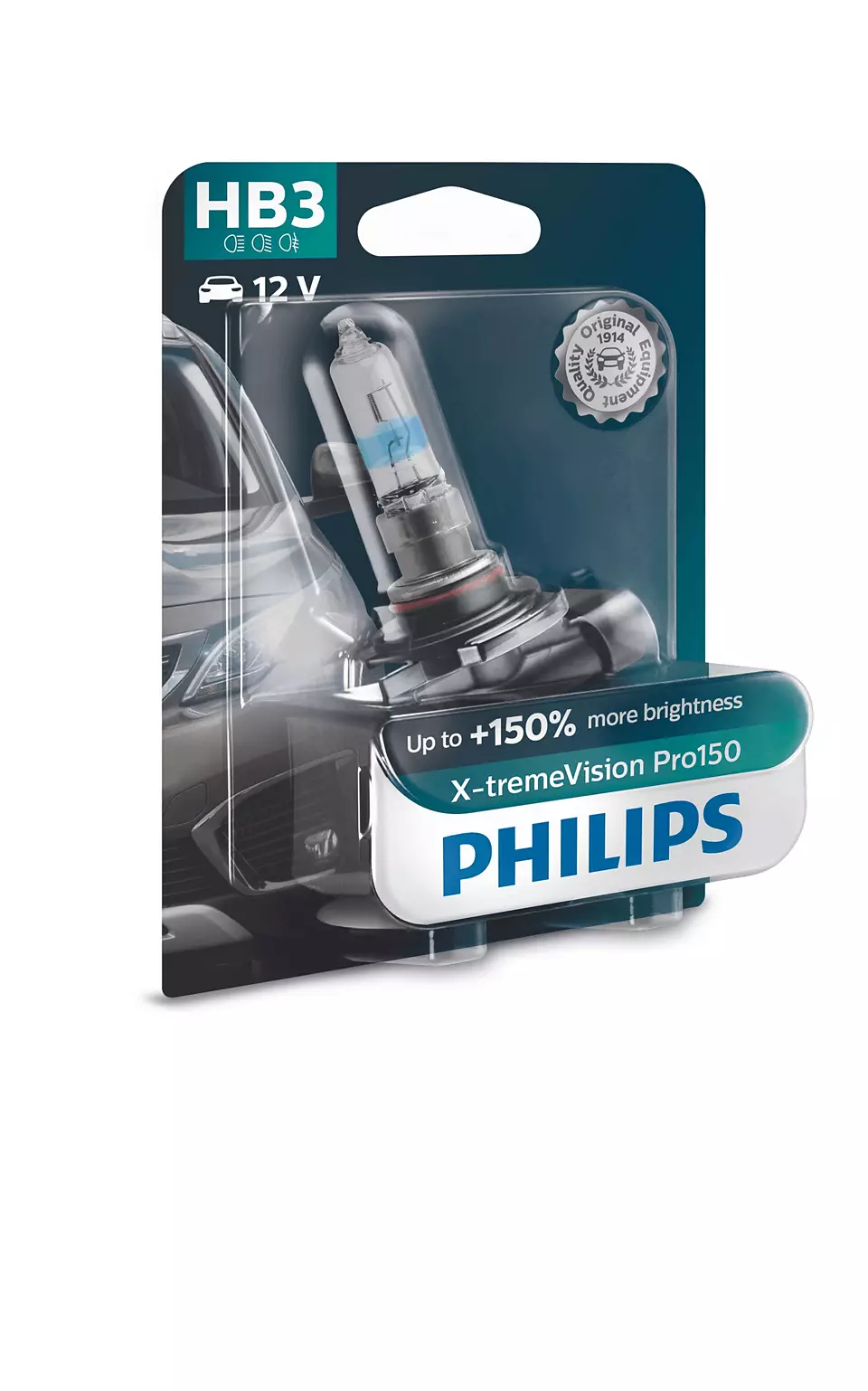 Halogenpære HB3 Philips X-tremeVision Pro150 - 1 stk.