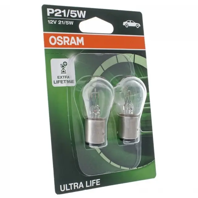 Halogenpære P21/5W Osram Ultra Life Extra Lifetime - sett 2 stk. – bilde 5